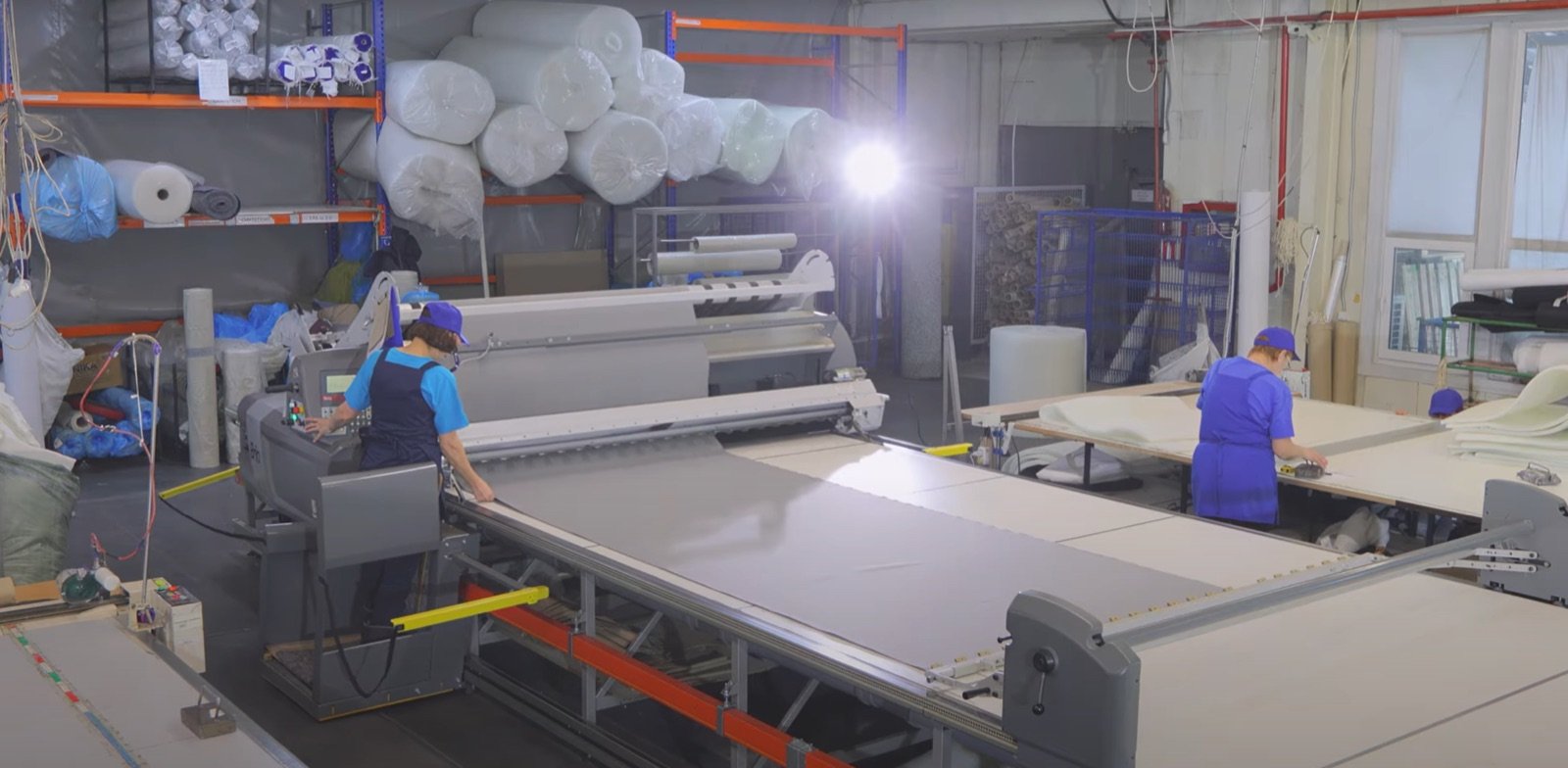 Automated fabric cutting line